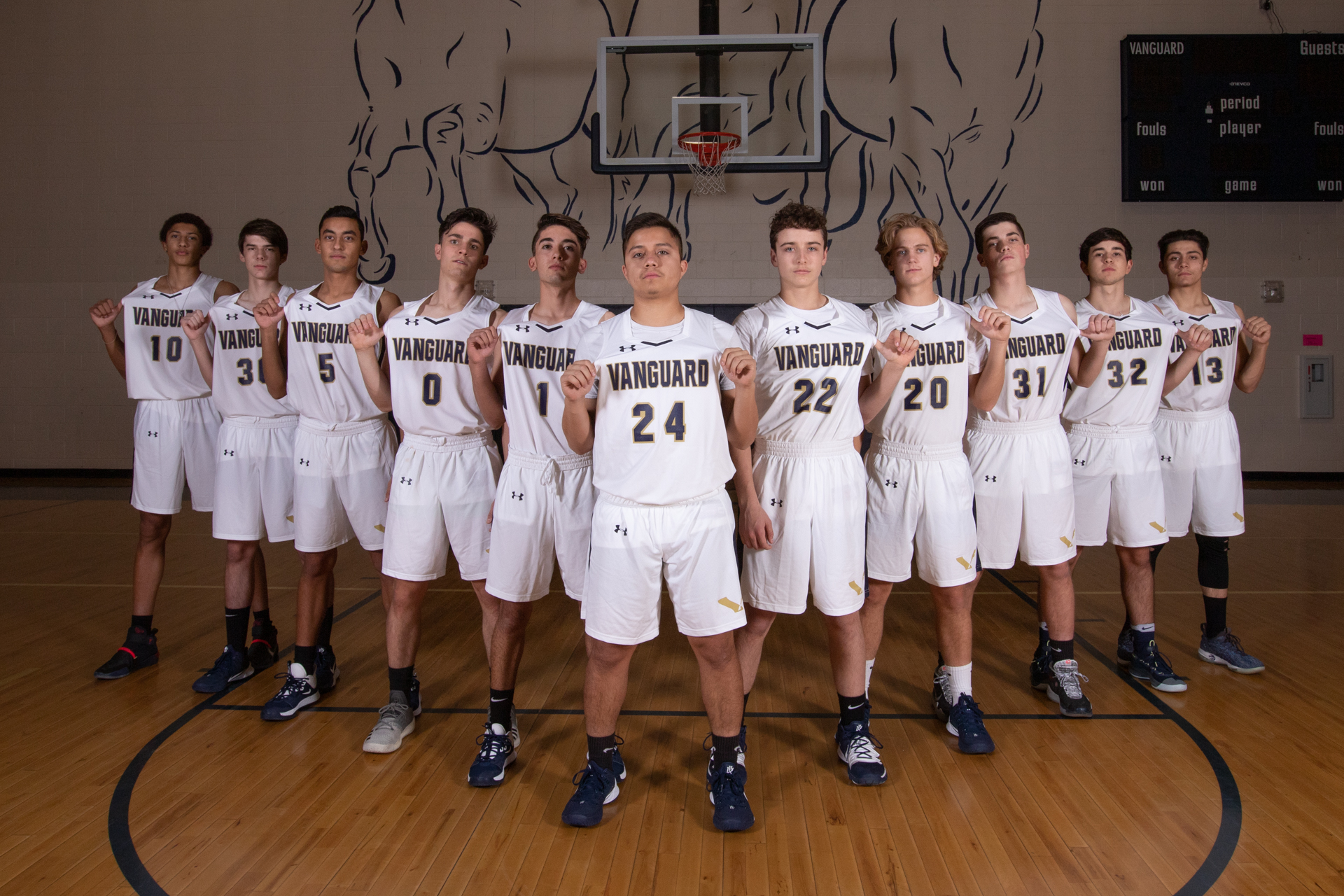 2018 Boys Basketball team at the Vanguard School in Colorado Springs