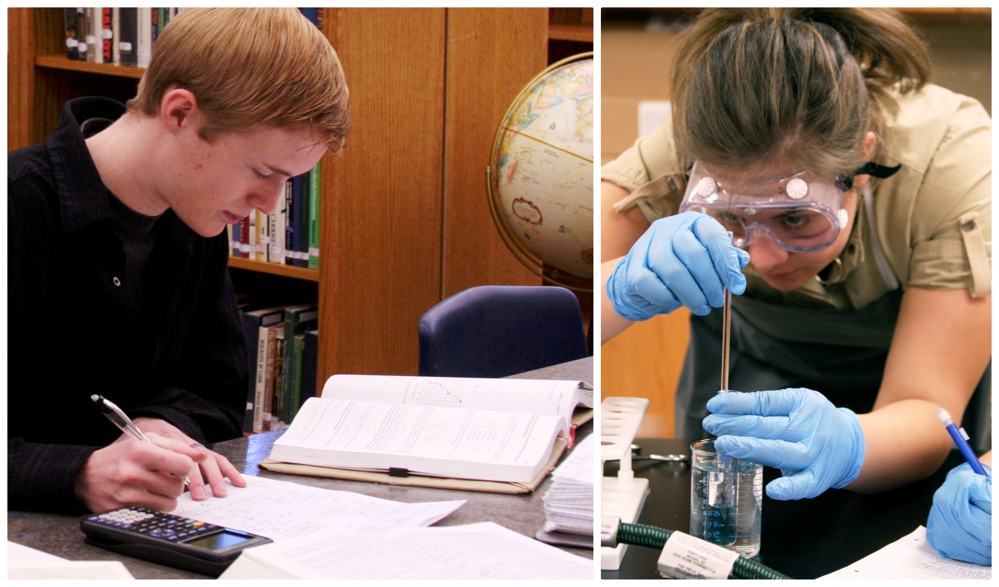 classical education vs. stem - two Vanguard students