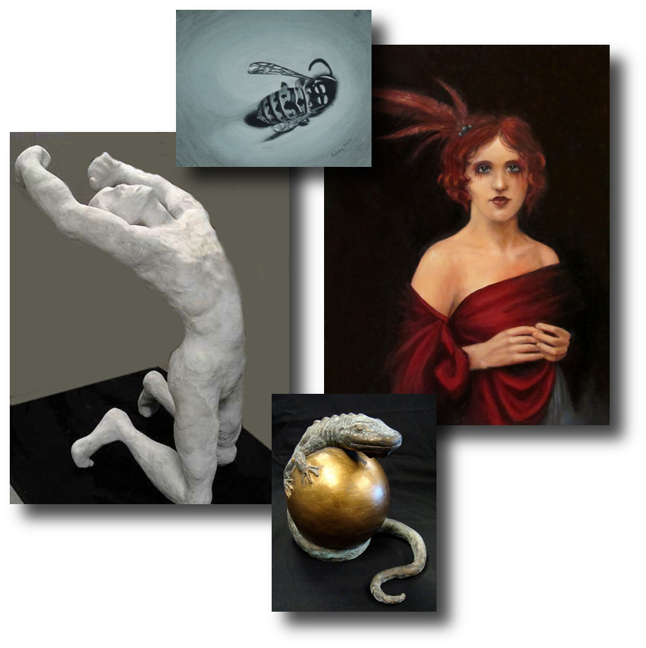 collections of art students work